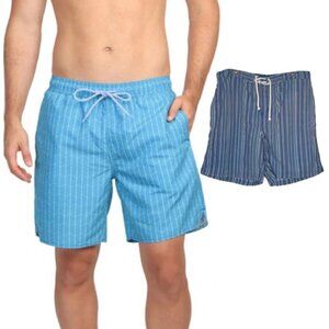 ❤️ TAILORBYRD Men's Blue Striped Swim Shorts Size L
